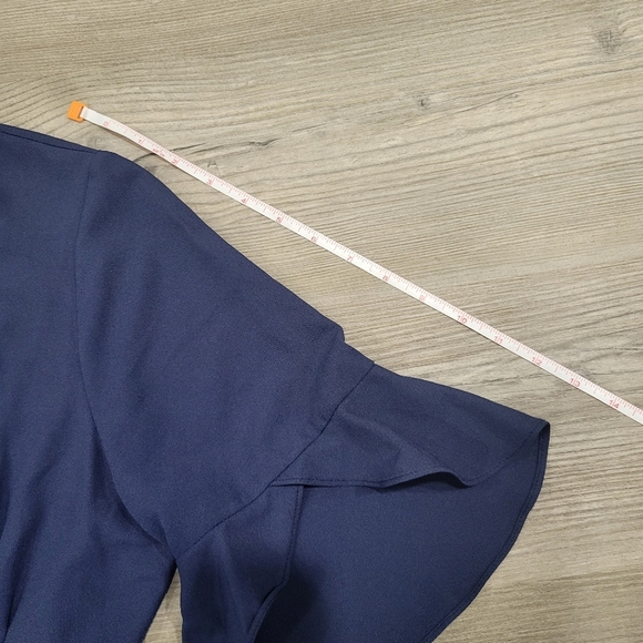 Hutch Midi V Neck Color block Wrap Dress Medium - Picture 6 of 9